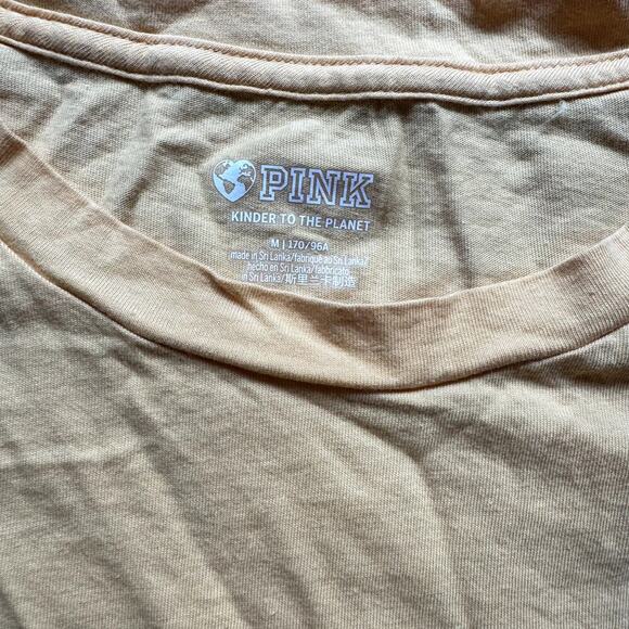 Pink by Victoria's Secret Yellow Comfy Sleep Shirt Women's Size Medium - Picture 3 of 3